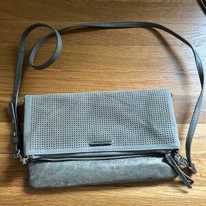Stella & Dot gray/silver convertible crossbody/clutch